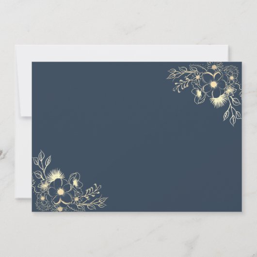 Hochzeit von Navy Blue und Terracotta rettet das D Save The Date (Rückseite)