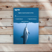 Hochzeit von Navy Blue unter dem Meer Dolphin Coas RSVP Karte