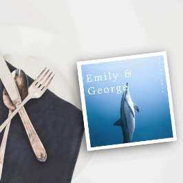 Hochzeit von Navy Blue unter dem Meer Dolphin Coas Serviette