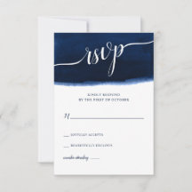 Hochzeit von Navy Blue Watercolor