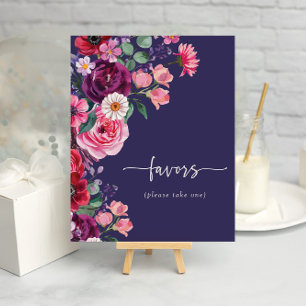 Hochzeit von Navy-Floral-Fans Poster