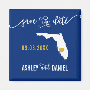 Hochzeit von Navy Florida speichern Sie die Datums Magnet