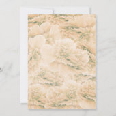 Hochzeit von Navy Gold Rustic Chic Floral String L Einladung (Rückseite)