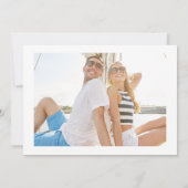 Hochzeit von Navy-Nautical-Foto Save The Date (Rückseite)