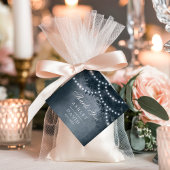 Hochzeit von Navy Rustic Tree Canopy Lights Woodla Geschenkanhänger