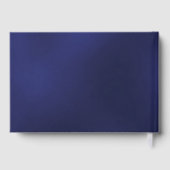 Hochzeit von Navy-Silber-Schrift Gästebuch (Rückseite)