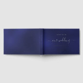 Hochzeit von Navy-Silber-Schrift Gästebuch (Voll)