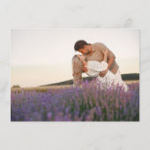 Hochzeit von Navy Spring Wildblume Meadow Garden Begleitkarte (Rückseite)