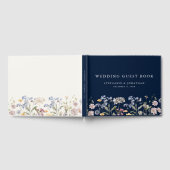 Hochzeit von Navy Spring Wildblume Meadow Garden Gästebuch (Voll)
