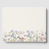 Hochzeit von Navy Spring Wildblume Meadow Garden Gästebuch (Rückseite)