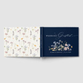 Hochzeit von Navy Spring Wildblume Meadow Garden Gästebuch (Voll)