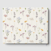 Hochzeit von Navy Spring Wildblume Meadow Garden Gästebuch (Rückseite)