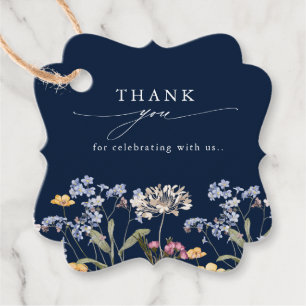 Hochzeit von Navy Spring Wildblume Meadow Garden Geschenkanhänger