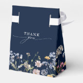 Hochzeit von Navy Spring Wildblume Meadow Garden Geschenkschachtel (Rückseite)