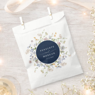 Hochzeit von Navy Spring Wildblume Meadow Garden Geschenktütchen