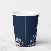 Hochzeit von Navy Spring Wildblume Meadow Garden Pappbecher (Rechts)