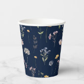 Hochzeit von Navy Spring Wildblume Meadow Garden Pappbecher (Vorderseite)