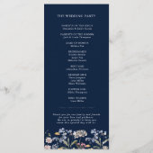 Hochzeit von Navy Spring Wildblume Meadow Garden Programm (Rückseite)