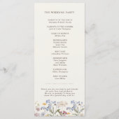 Hochzeit von Navy Spring Wildblume Meadow Garden Programm (Rückseite)