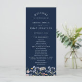 Hochzeit von Navy Spring Wildblume Meadow Garden Programm (Stehend Vorderseite)
