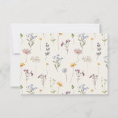 Hochzeit von Navy Spring Wildblume Meadow Garden RSVP Karte (Rückseite)