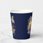 Hochzeit von Navy- und Goldmedaille Pappbecher (Links)