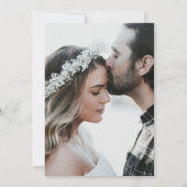 Hochzeit von Navy und Silver Modern Script Foto Einladung (Rückseite)