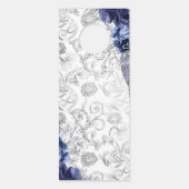 Hochzeit von Navy und Weiß mit Silberfolie Türanhänger (Rückseite)