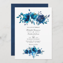 Hochzeit von Navy und White Floral QR Code UAWG Ga