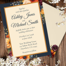 Hochzeit von Navy und Yellow Fall Wildblume