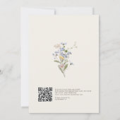 Hochzeit von Navy Wildblume Meadow Garden QR Code Einladung (Rückseite)