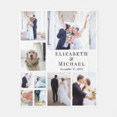 Hochzeit von neuem Foto Collage Fleecedecke (Vorderseite)