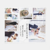 Hochzeit von neuem Foto Collage Fleecedecke (Vorderseite (Horizontal))