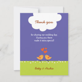 Hochzeit von niedlichen Cartoon Dankeskarte