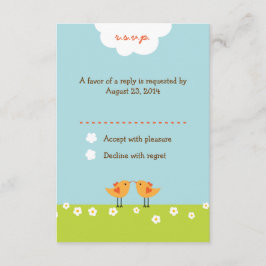 Hochzeit von niedlichen Cartoon RSVP Karte