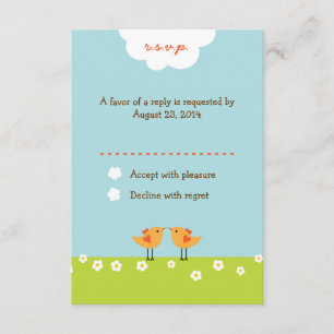 Hochzeit von niedlichen Cartoon RSVP Karte