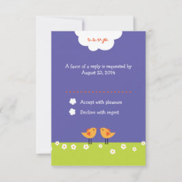 Hochzeit von niedlichen Cartoon RSVP Karte