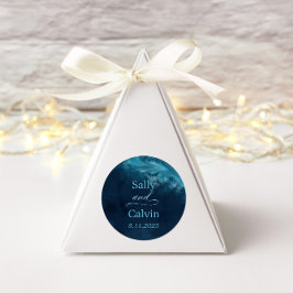 Hochzeit von Ocean Wave Runder Aufkleber