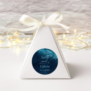 Hochzeit von Ocean Wave Runder Aufkleber