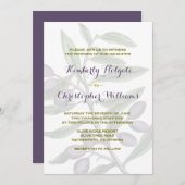 Hochzeit von Olivenbaum | 2 Einladung (Vorne/Hinten)