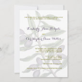 Hochzeit von Olivenbaum | Lila Einladung (Vorderseite)