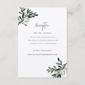 Hochzeit von Olivenbäumen Begleitkarte (Vorderseite)