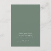 Hochzeit von Olivenbäumen Begleitkarte (Rückseite)