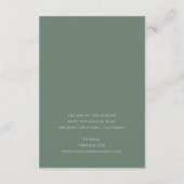 Hochzeit von Olivenbäumen Begleitkarte (Rückseite)