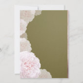 Hochzeit von Olivgrün und Rosa Einladung (Rückseite)