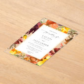 Hochzeit von Orange und Gelben Fall - 3 Acryleinladungen (Ablage )