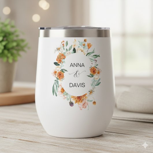 Hochzeit von Orange und Grüner Flora