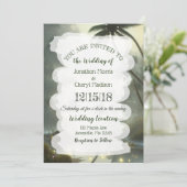 Hochzeit von Ozeanen und Palmen Einladung (Stehend Vorderseite)