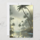 Hochzeit von Ozeanen und Palmen Einladung (Rückseite)