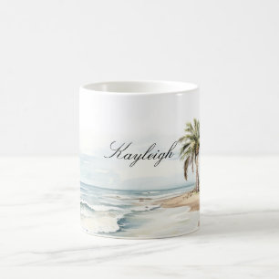 Hochzeit von Palmen Beach Ocean Kaffeetasse